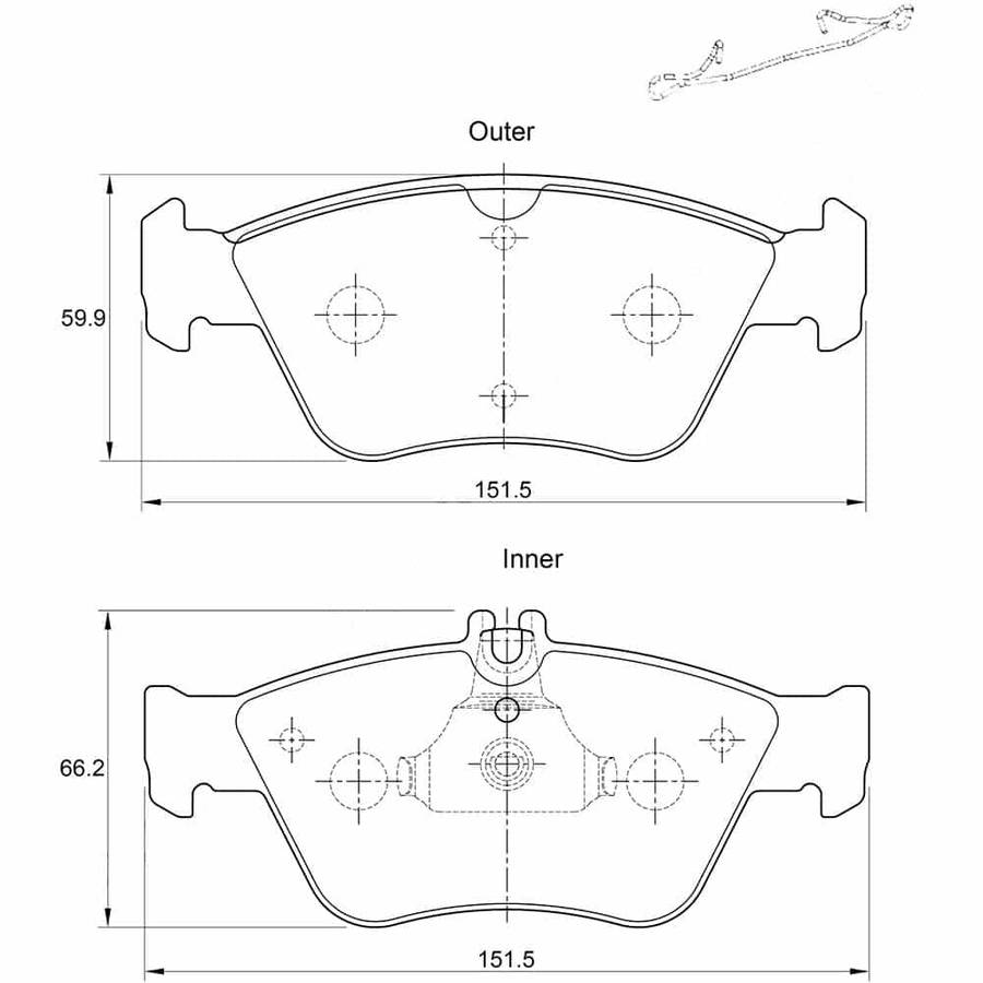 KBC Brake Pads (Front) for Mercedes Benz