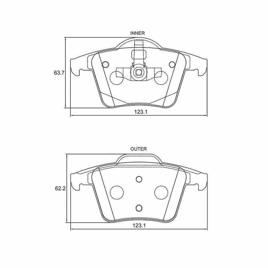 KBC Brake Pads (Rear) for Volvo