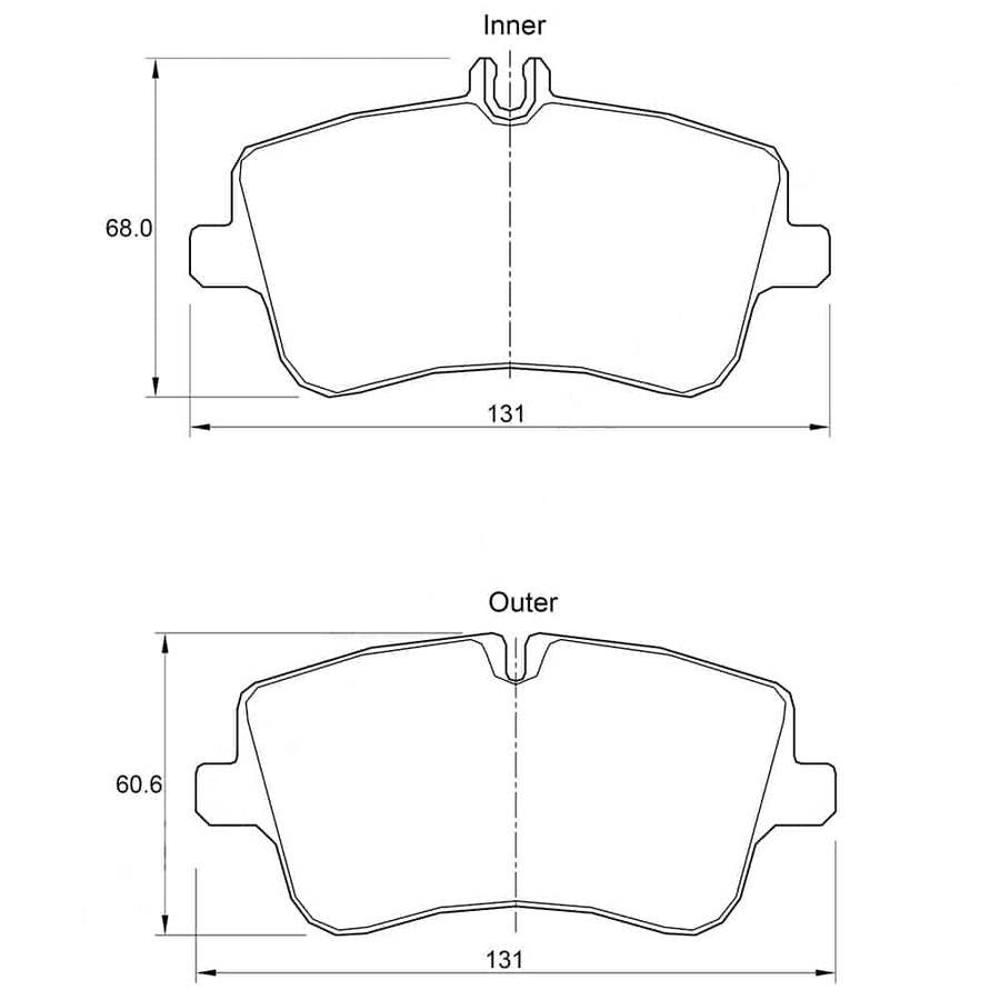 KBC Brake Pads (Front) for Mercedes Benz
