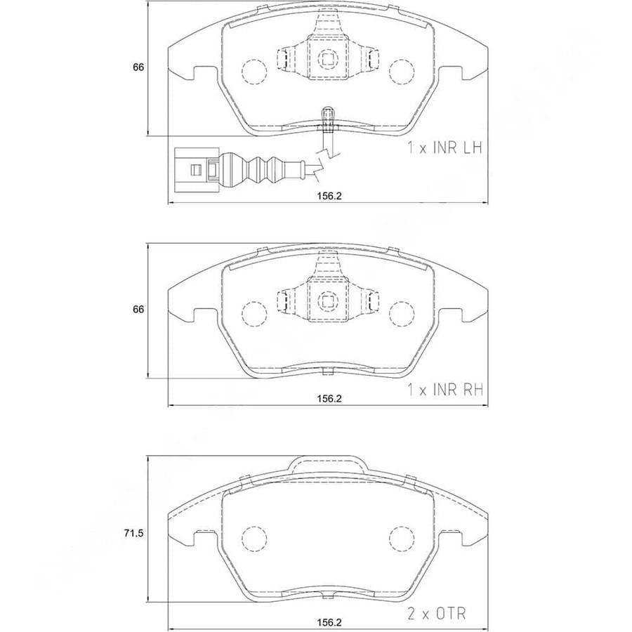 KBC Brake Pads (Front) for Audi, SEAT, VW