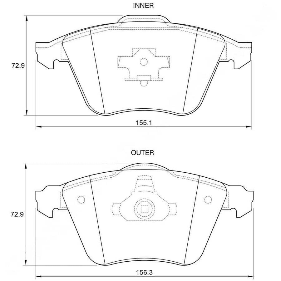 KBC Brake Pads (Front) for Audi, VW