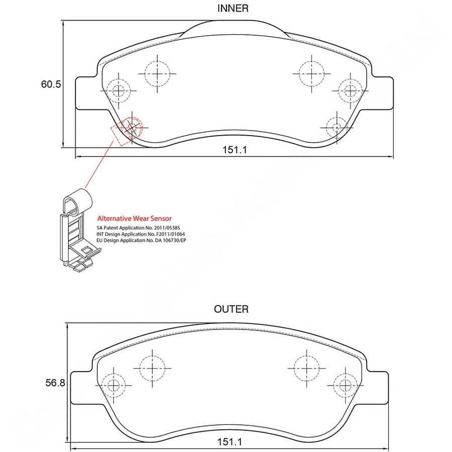 KBC Brake Pads (Front) for Honda Accord, CR-V