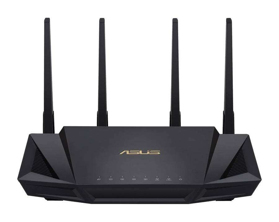 ASUS AX3000 Dual Band WiFi 6 (802.11ax) Router supporting MU-MIMO and OFDMA technology, 2.4 GHz /...