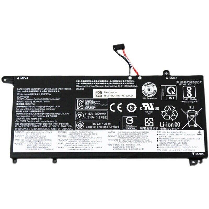 Battery for Lenovo ThinkBook 14-G2, 14-G4 & 15-G2 Series (L19D3PDA)