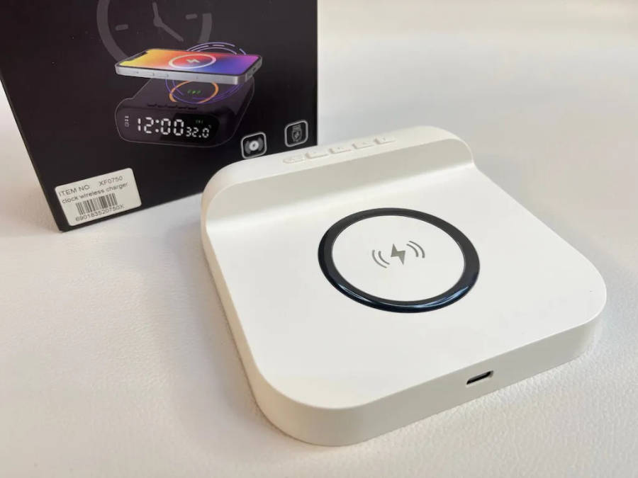 Wireless Fast Charger with Alarm Clock & Temperature Display