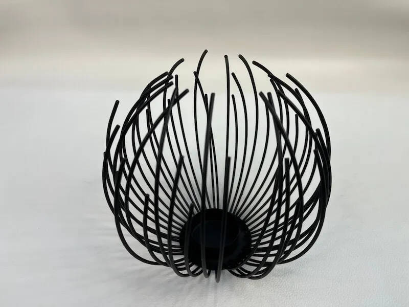 Geometric Circular Candle Holder Black