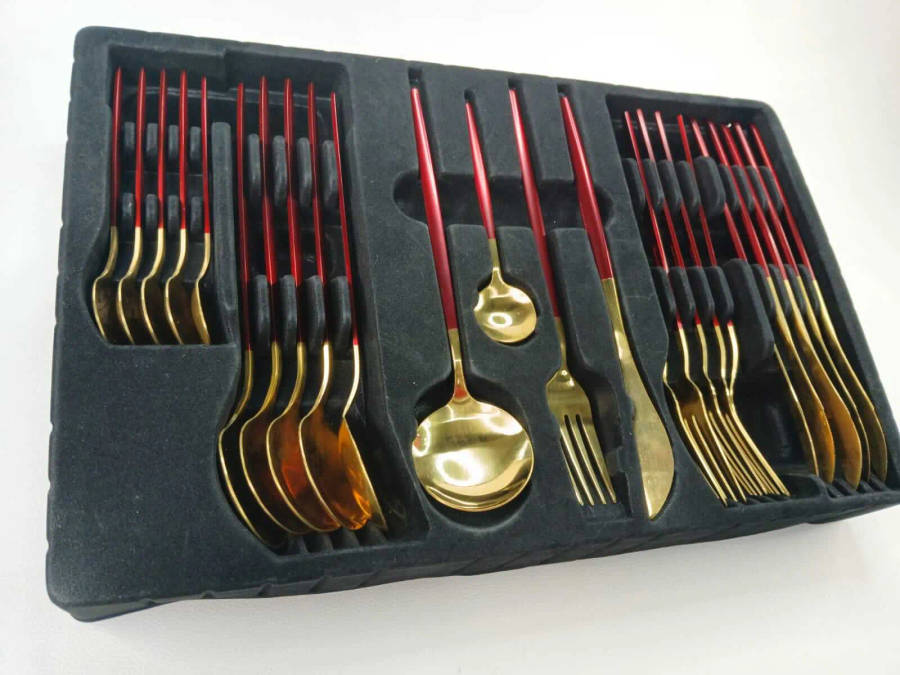 24pcs Polished Cutlery Set