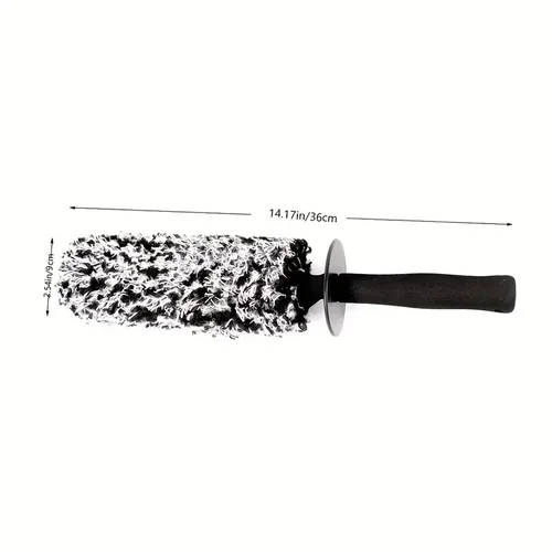 Flat Microfiber Wheel Brush Purple