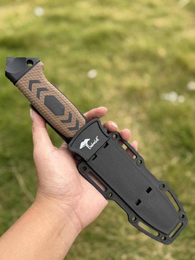Bushveldt Fixed Blade with Sheath: Khaki