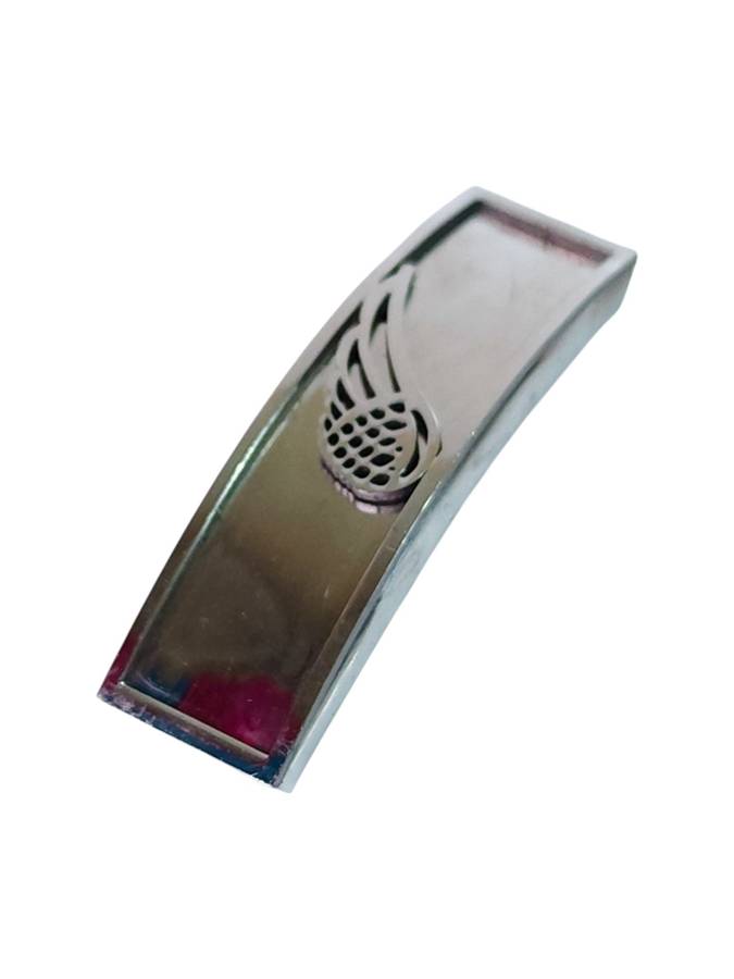 Slider in stainless steel, Wing design, 42mm