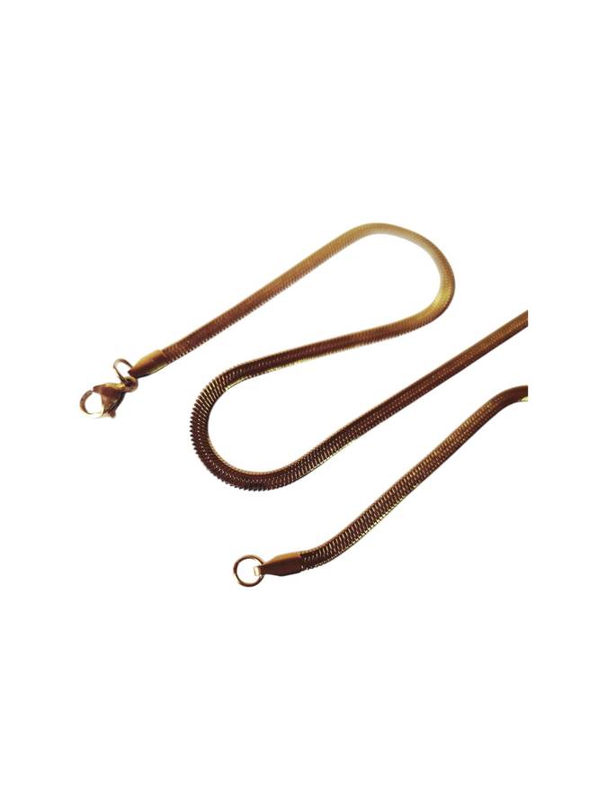 Blade Chain with lobster clasp, Stainless steel, 60cm, Gold