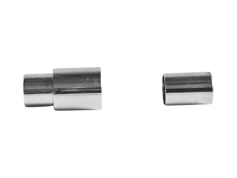 Stainless Steel Magnetic Barrel Clasp, 8x16mm