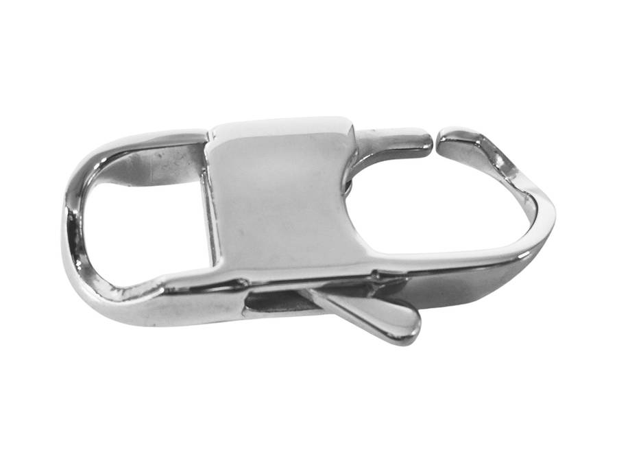 Stainless steel curb chain clasp, 26mm