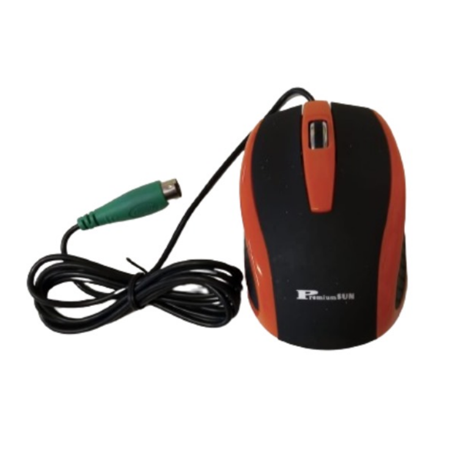PremiumSun™ Black and Orange PS/2 Optical Mouse