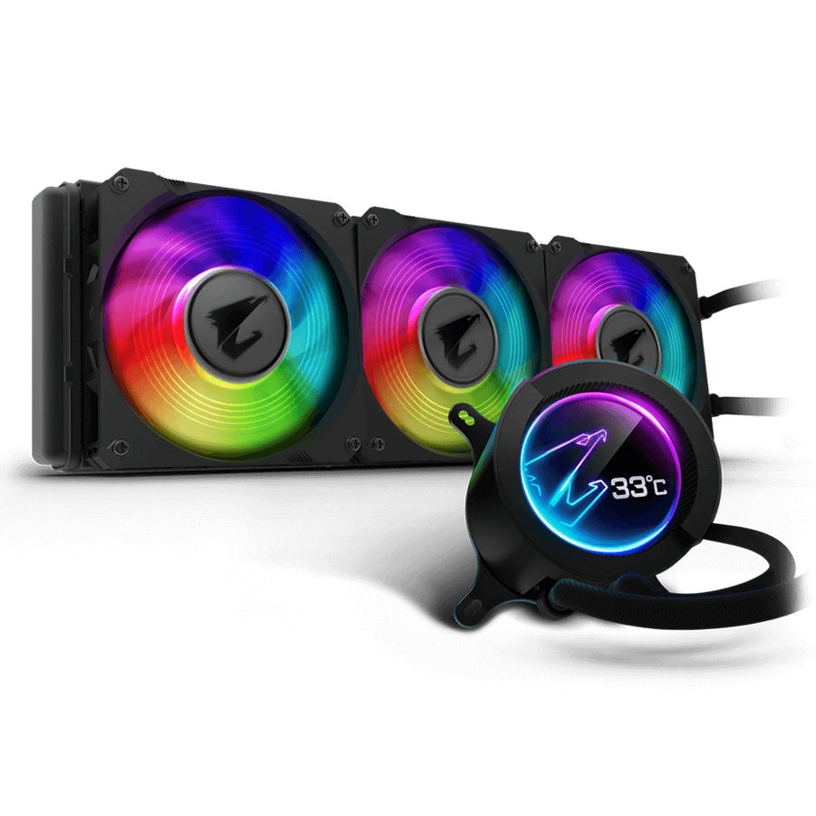 Gigabyte AORUS Liquid Cooler 360 LCD RGB 360mm All-In-One Liquid CPU Cooler Open Box