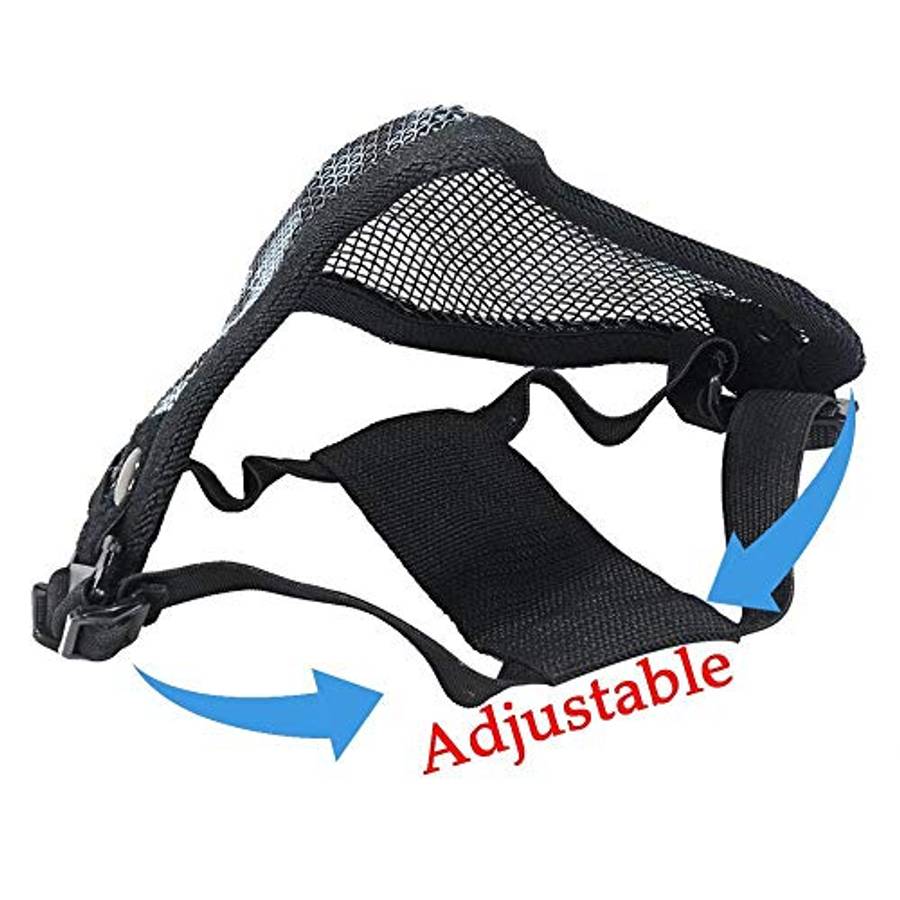 Tactical Airsoft Mask Half Face Adjustable Mesh Mask for Airsoft/CS Game