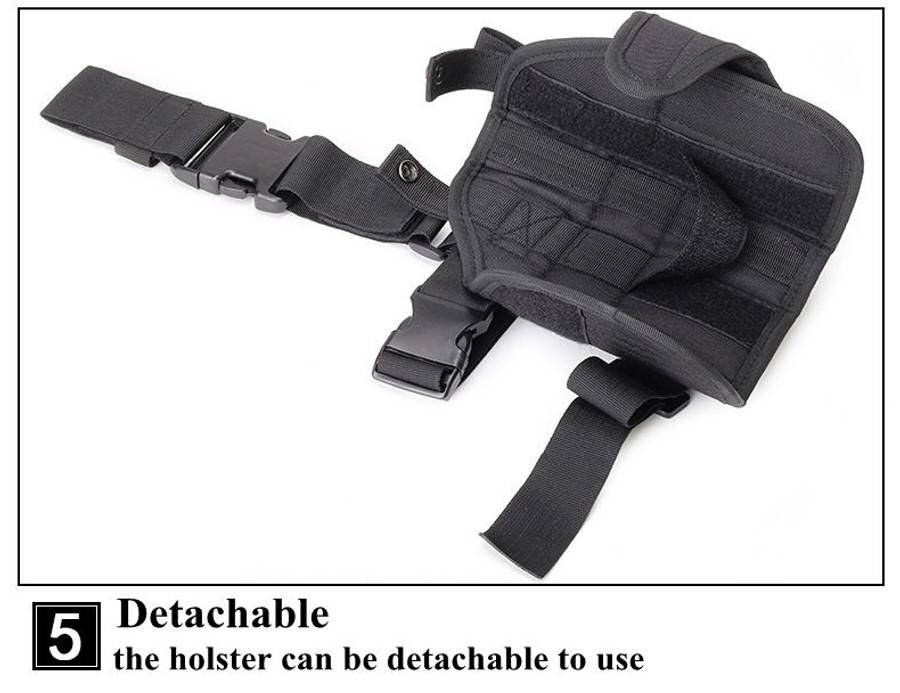 Drop Right Leg Gun Holster Gun Bag - BLACK