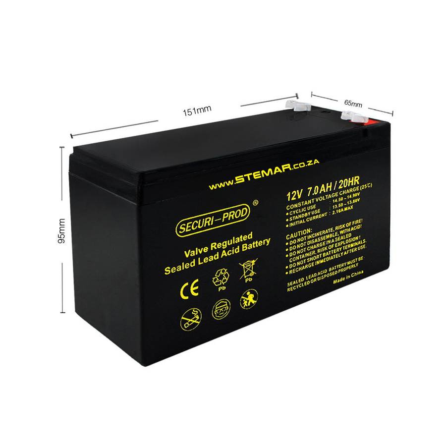Securi-Prod 12v 7.2Ah SLA Battery