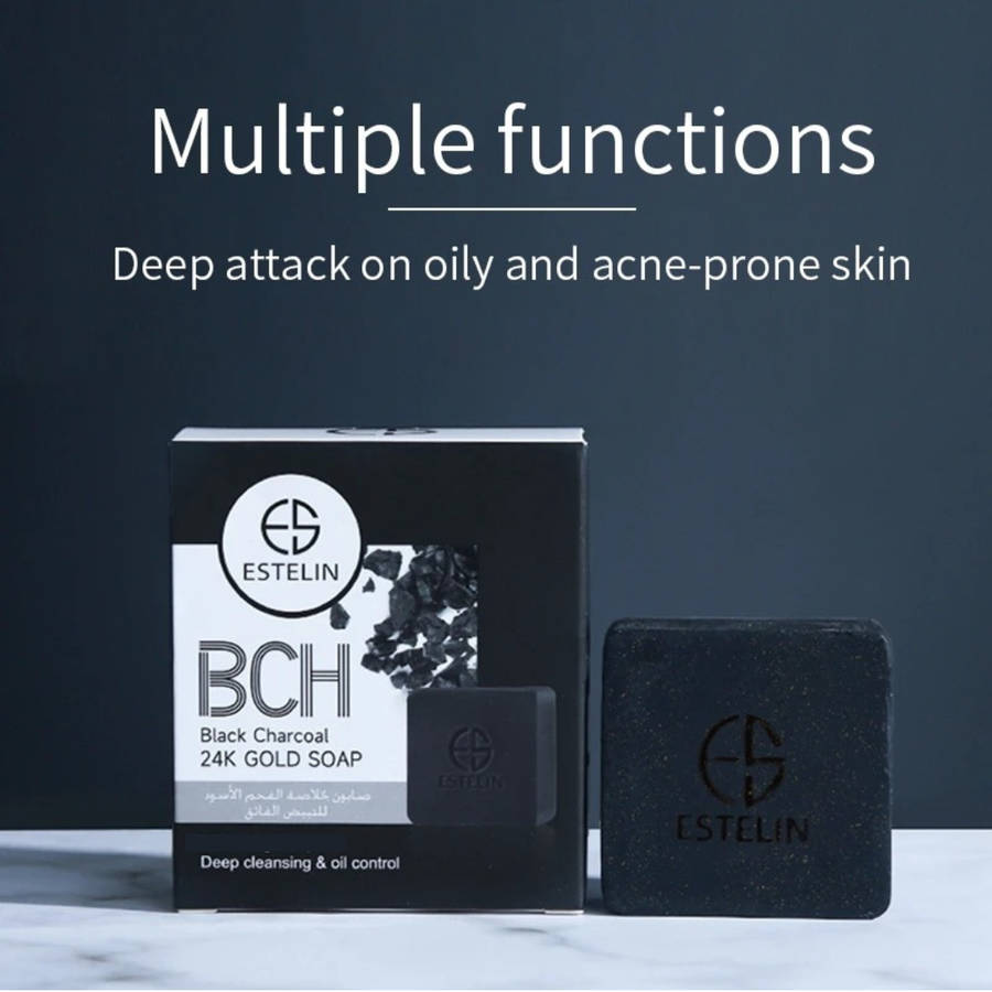 ESTELILN Black Charcoal 24k Gold Soap
