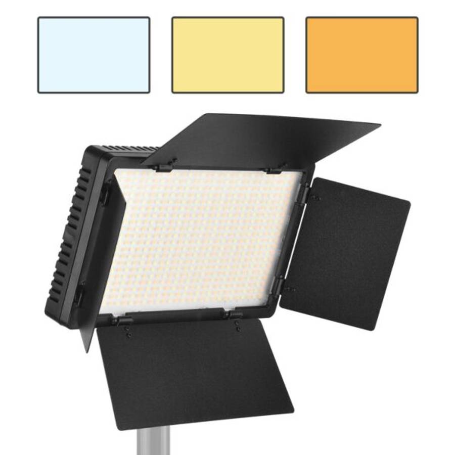 PM-358 Pro LED 600 Photo And Video White Light Kit 2.1M Tripod And 2 Batteries