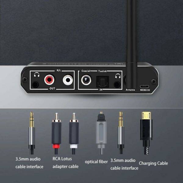 D09 Wireless DAC Audio Digital To Analog Audio Converter With Bluetooth 5.0 Receiver Transmitter