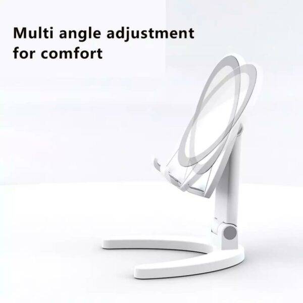 Foldable And Portable Phone Holder With Mirror Vanity