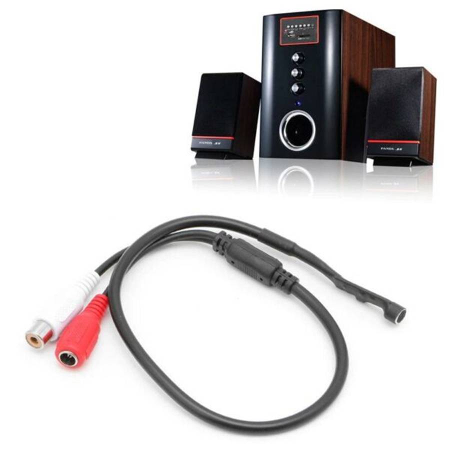 Sensitive Audio Pickup Microphone Cable For CCTV Security Monitor