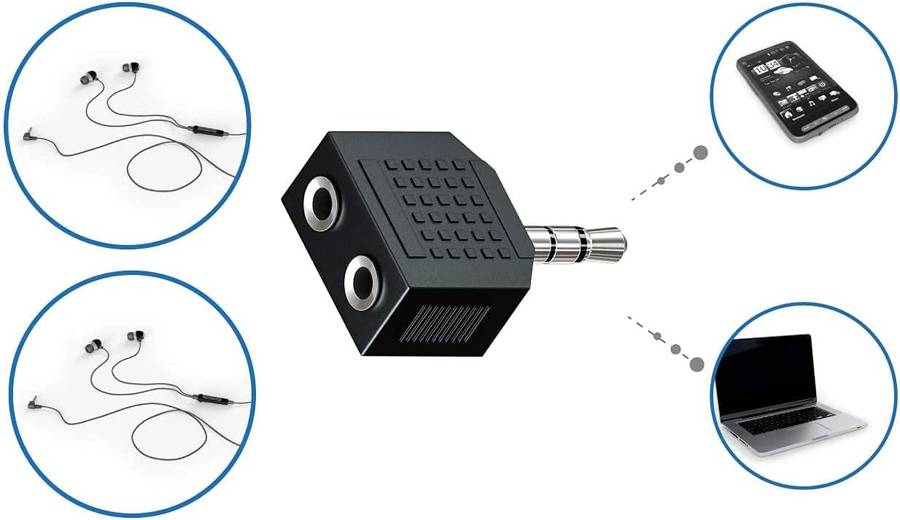 SE-L66 3.5mm Audio Conversion Head 1 Male to 2 Female
