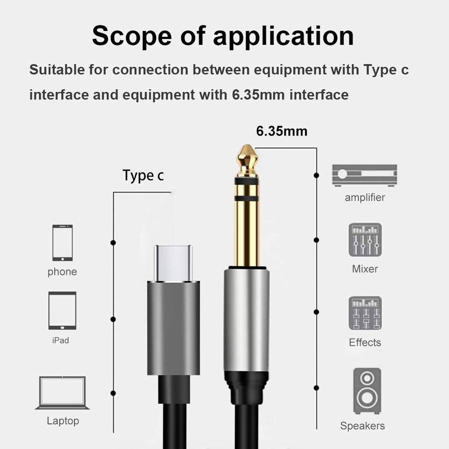SE-LT23 TYPE C TO TRS6.35 Cable 1.5M