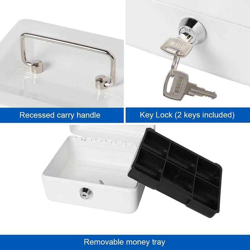 XF0728 Lockable Petty Cash Box 10"