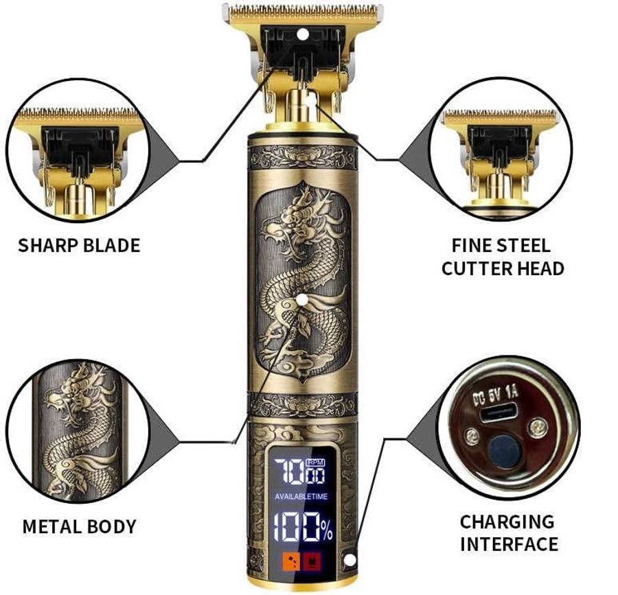 Aorlis AO-50017 Rechargeable Digital Display Hair Trimmer 1200Mah