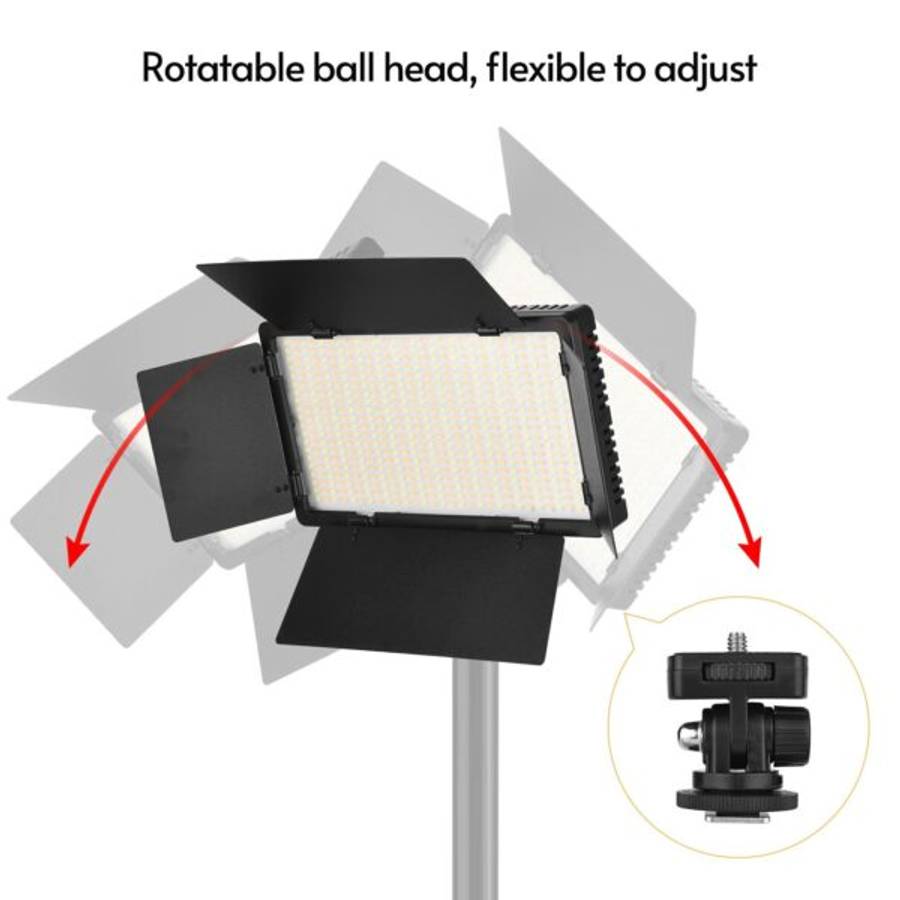 PM-358 Pro LED 600 Photo And Video White Light Kit 2.1M Tripod And 2 Batteries