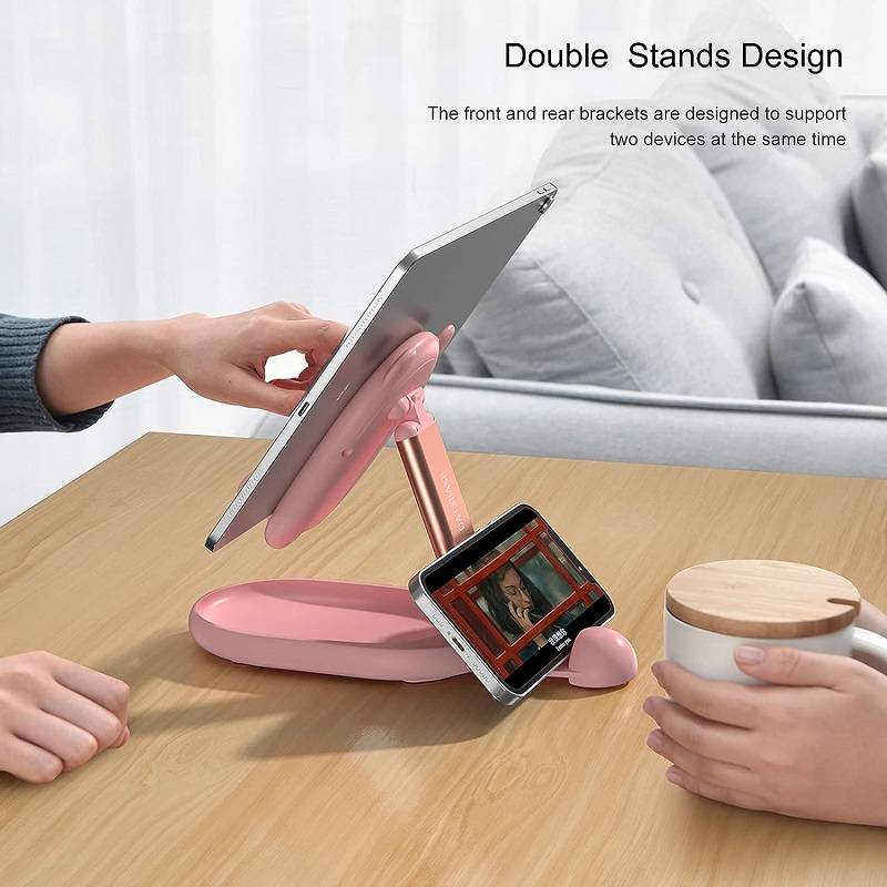 Aerbes AB-ZJ09 Foldable Desktop Adjustable Phone Holder With Mirror