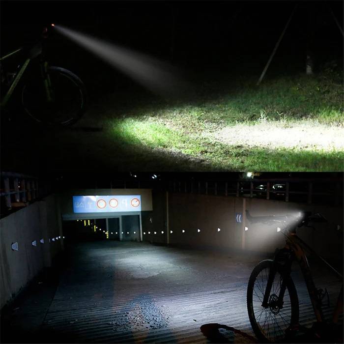 Aerbes AB-ZX06-1 Dual Light Source Wireless Code Meter Bicycle Front Light