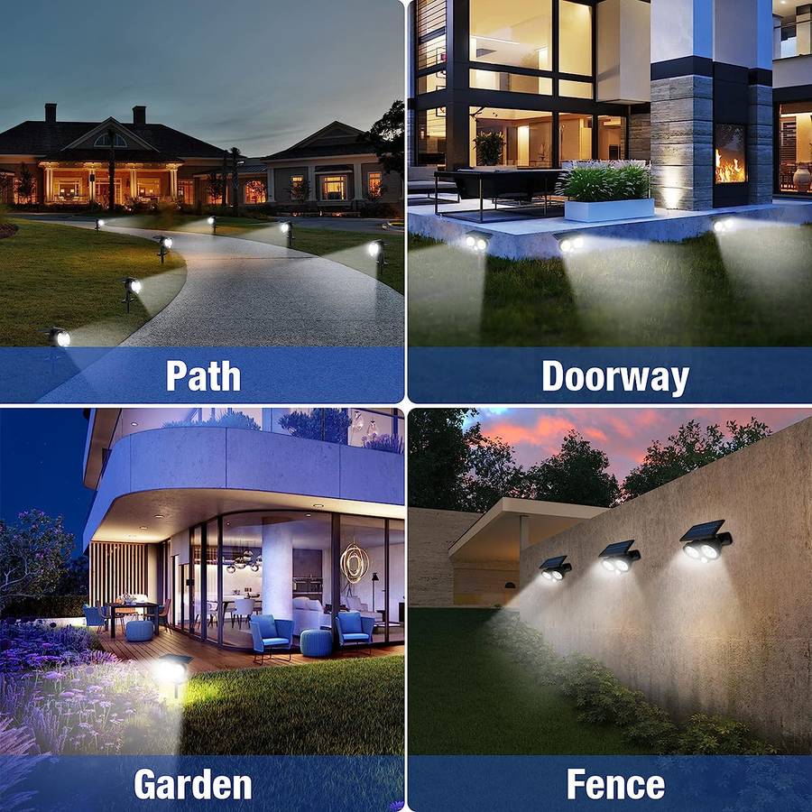 FA-1906A Solar Powered LED Light Wall Lamp 200lm