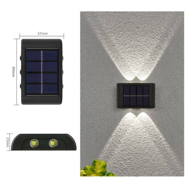 FA-04LED Portable Solar Powered Up and Down LED Outdoor Wall Lights 4LED White
