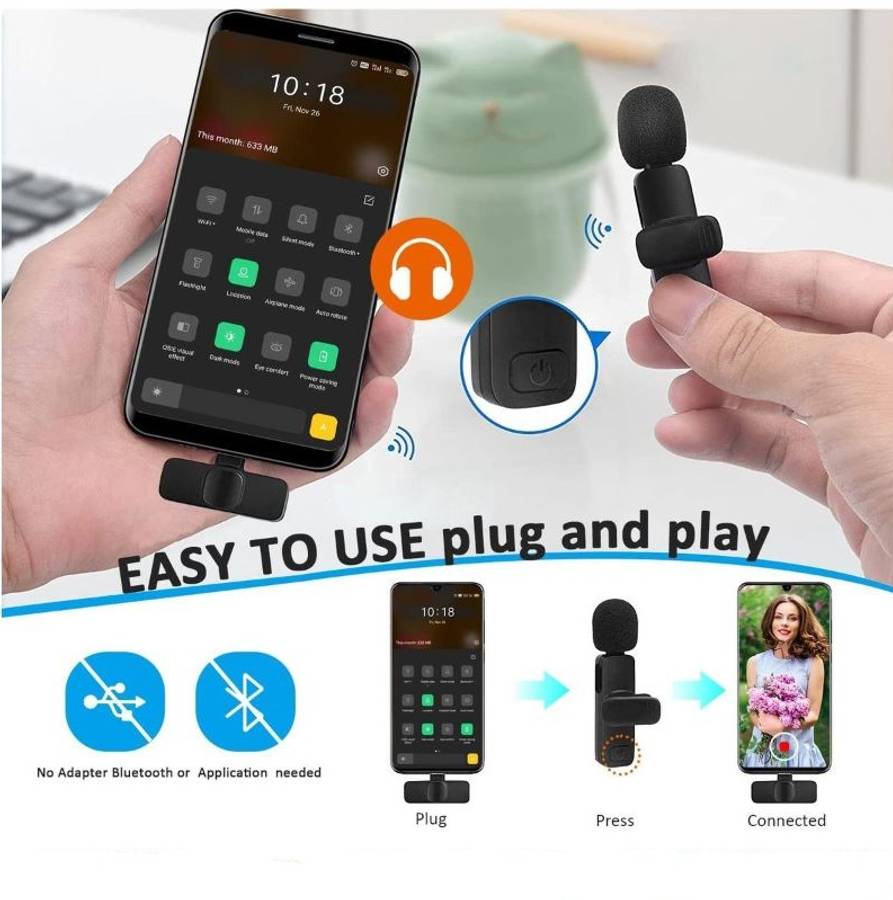 Rojem K8 Type C Lapel Wireless Microphone