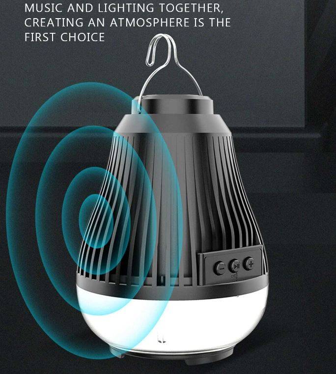 ZQS1317 Camping Hanging Light Bluetooth Speaker 8W 1500mAH