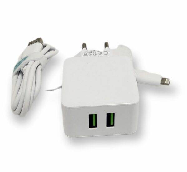 AB-S614i Dual Charger 15W With Lighting Cable