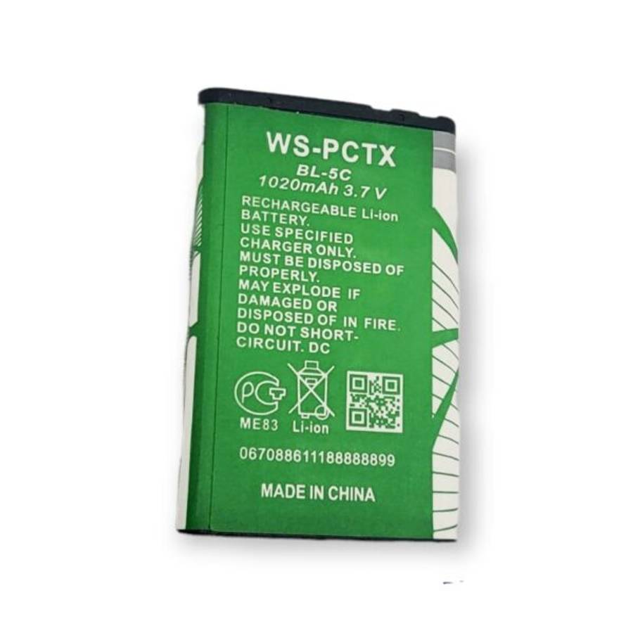WS-PCTX Rechargeable BL-5C Lithium-Ion Battery 1020mAh