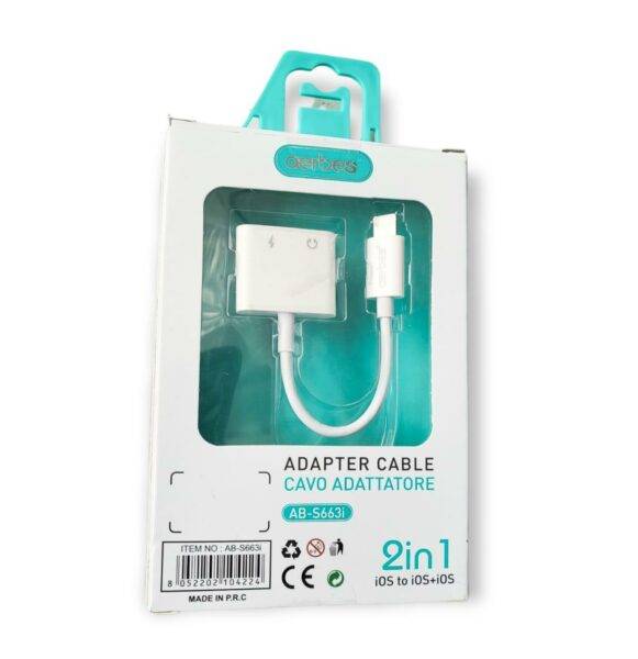 AB-S663i 2 In 1 Lightning To Lightning And Lightning Adapter Cable