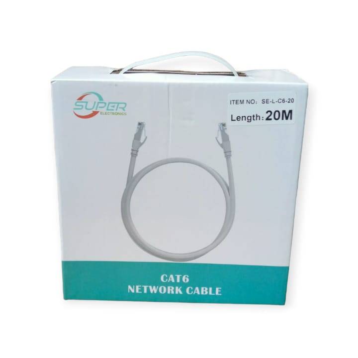 Super Electronics SE-L-C6-20 Cat 6 Ethernet Cable 20M