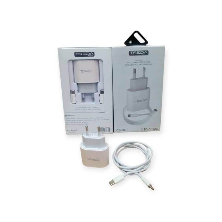 Treqa CS-230 PD 20W Charger With Type C To Type C Cable