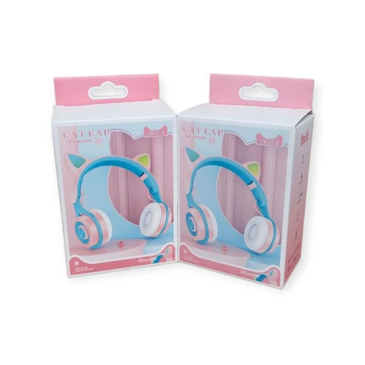 XY227 Foldable Cat Ear Bluetooth 5.0 Headset FM Radio Micro SD Card Slot
