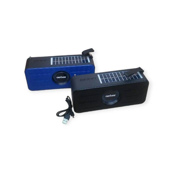 Aerbes AB-SD19 Portable Wireless Bluetooth Speaker With Flashlight And Solar Panel