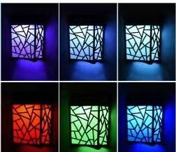 FA-6601 Warm White + Multi Colors Solar Wall Light