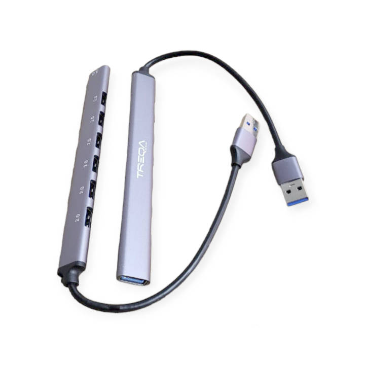 Treqa USB-730 Aluminum 7 Ports USB 3.0 Hub
