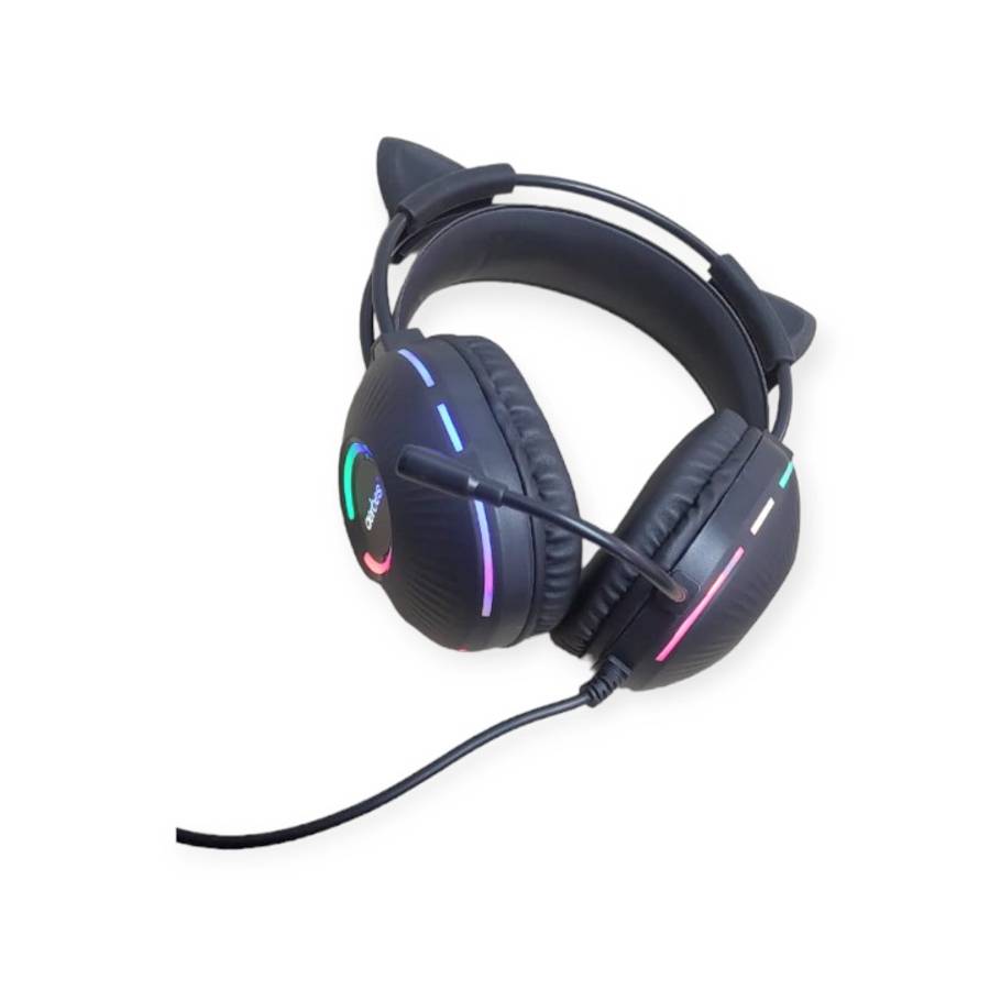 Aerbes AB-EJ11 Wired Cat Ear 3.5mm USB RGB Gaming Headphone With Built In Microphone