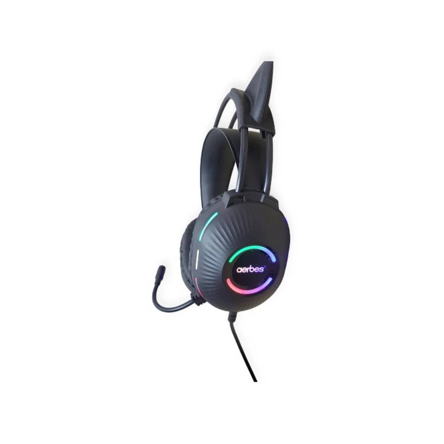 Aerbes AB-EJ11 Wired Cat Ear 3.5mm USB RGB Gaming Headphone With Built In Microphone
