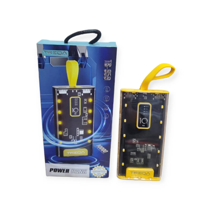 Treqa TR-959 Clear Power Bank 10000Mah With LED Light